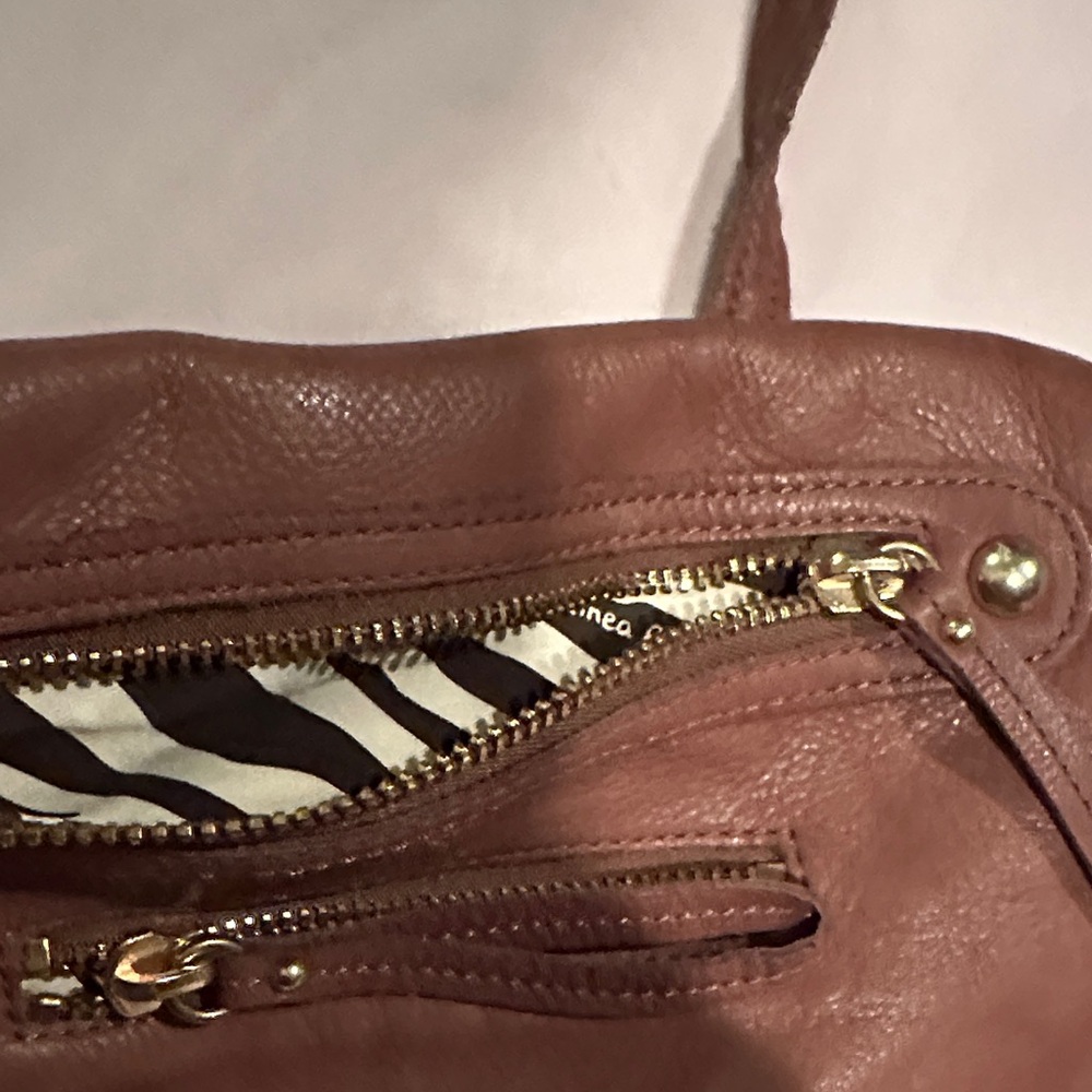 Linea Pelle Brown Leather Crossbody Bag - Picture 13 of 13